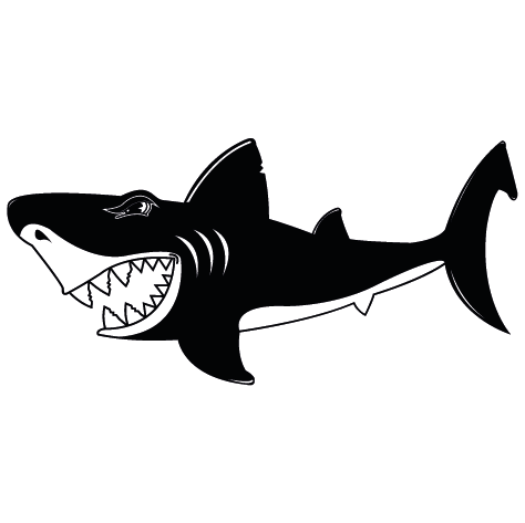 Sticker dessin requin